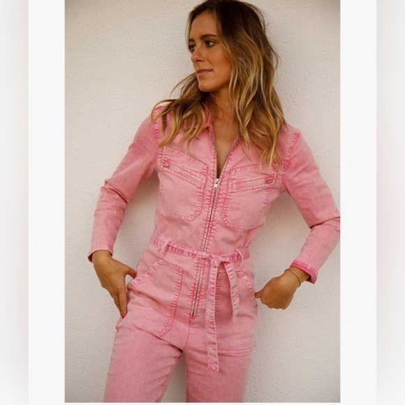 A.HELM Pants - A. Helm Montauk Jumpsuit in Pink NEW NWT